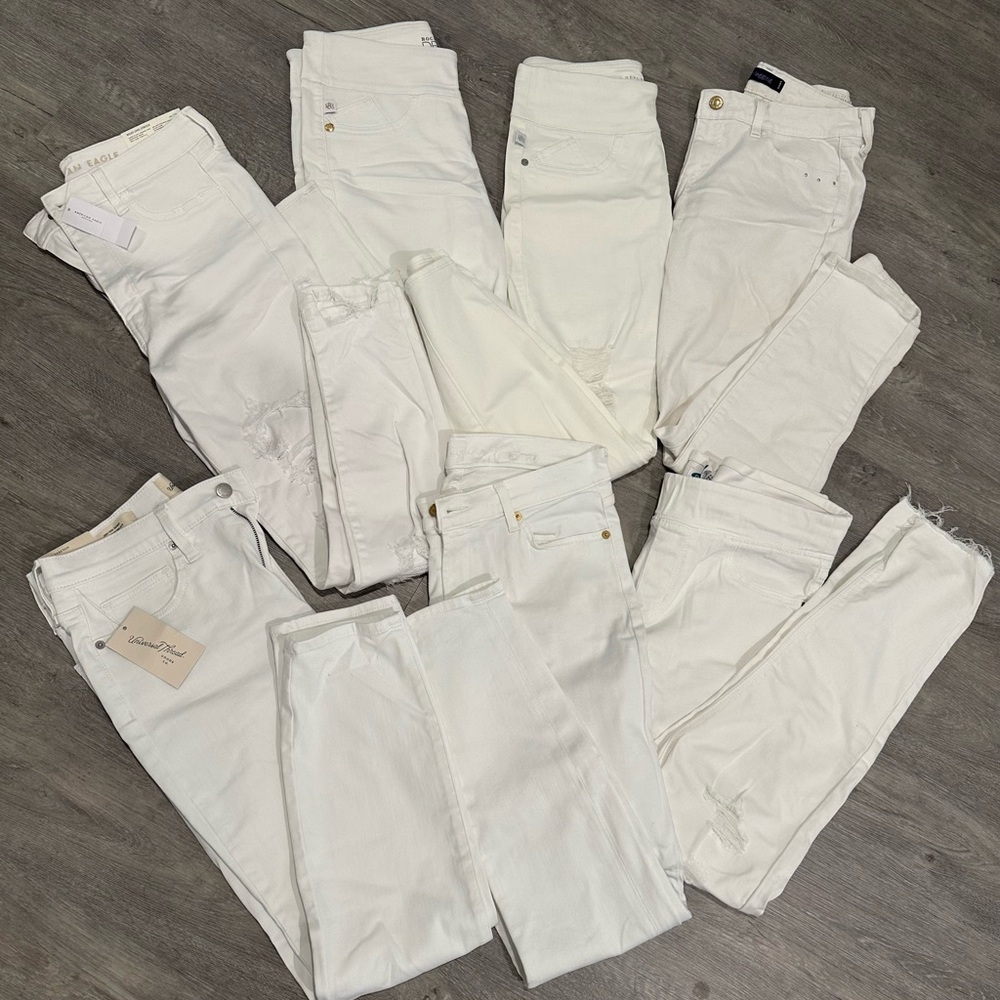 Women’s Name Brand White Jeans Lot-Size 10/30